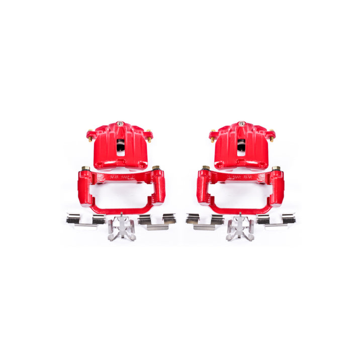 Power Stop 04-05 Cadillac DeVille Rear Red Calipers w/Brackets - Pair