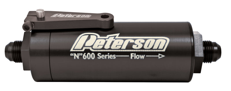 Peterson Fluid Systems Fuel Filter -10AN 45 Micron Ball Valve
