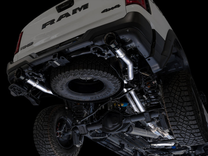 AWE Tuning 2025+ RAM 1500 RHO 3.0 I6 TT 0FG Dual Rear Exit Cat-Back Exhaust - Diamond Black Tips