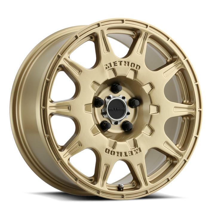 Method MR502 RALLY 17x8 +38mm Offset 5x4.5 67.1mm CB Gold Wheel