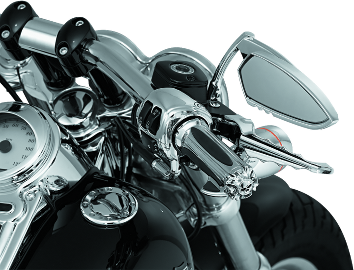 Kuryakyn Replacement Zombie Grip Emblems With Throttle Boss Chrome