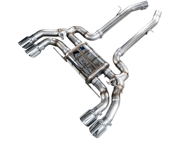 AWE Tuning 20-25 BMW X3 M/M Comp (F97) AWD SwitchPath Axle-Back Exhaust - Chrome Silver Tips