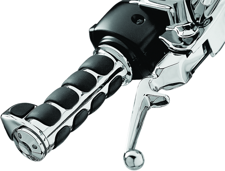 Kuryakyn ISO Grips With Throttle Boss Throttle-By-Wire Chrome