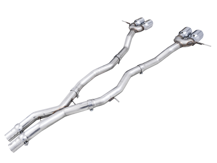 AWE Tuning Track Edition Cat-Back Exhaust for BMW G8X M3/M4 - Chrome Silver Tips