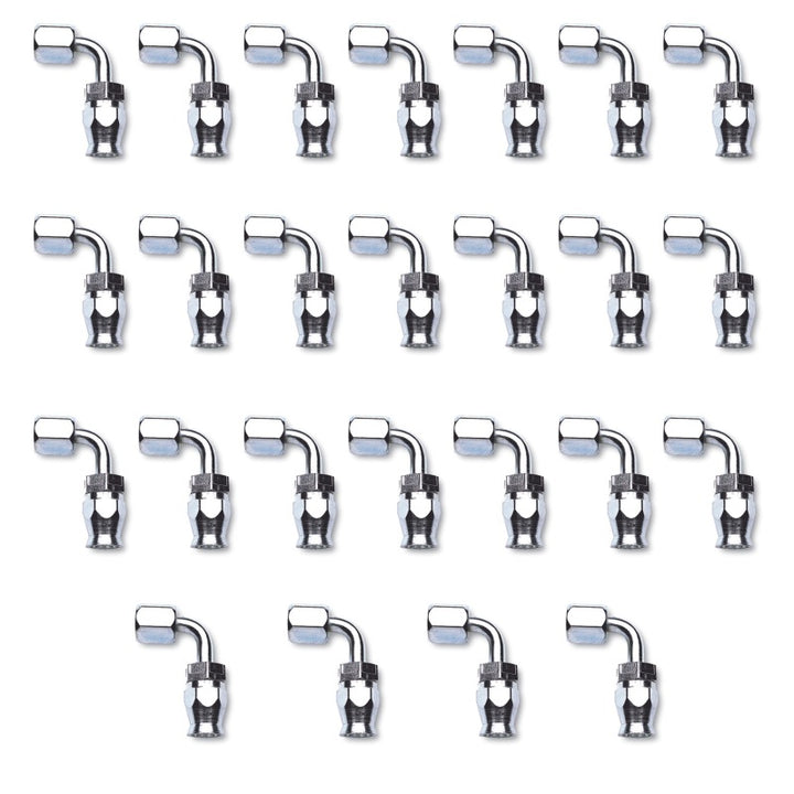 Russell Performance -6 AN Endura PowerFlex Power Steering 90 Degree Hose Ends(25 pcs.)