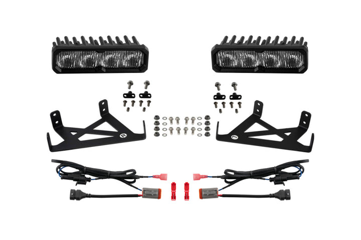 Diode Dynamics 2020-2022 Ford F-250 Super Duty F250 Fog SS6 Sport LED Kit White 6000K