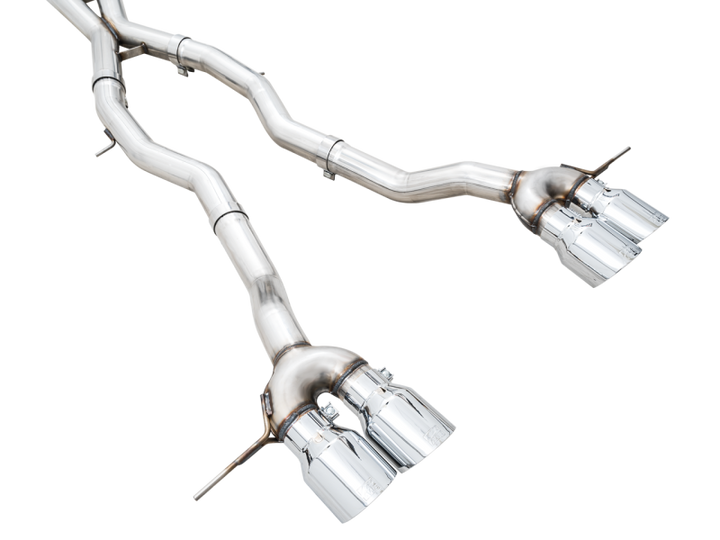 AWE Tuning Track Edition Cat-Back Exhaust for BMW G8X M3/M4 - Chrome Silver Tips