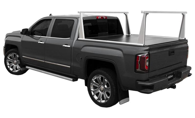 Access ADARAC Aluminum Uprights 24in Vert Pro Kit (2 Uprights w/1 66in Cross Bar) Silver Truck Rack