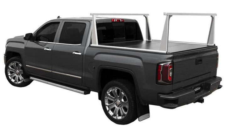 Access ADARAC Aluminum Uprights 24in Vert Pro Kit (2 Uprights w/1 66in Cross Bar) Silver Truck Rack