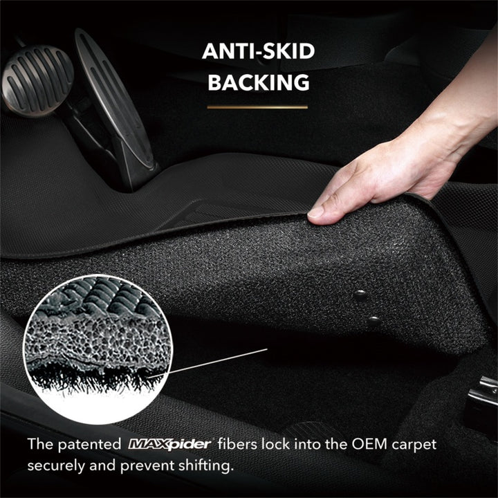3D MAXpider 2017-2019 Buick Lacrosse Kagu 1st & 2nd Row Floormats - Black