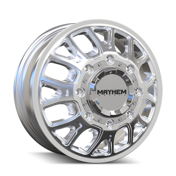 Mayhem 8107D Cogent Dually 17x6.5 8x210 BP 125mm Offset 154.2mm Bore Polished Wheel