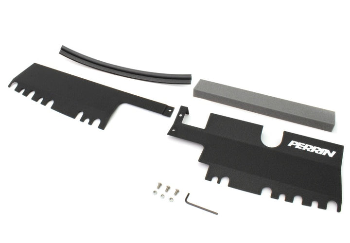PERRIN 15-21 Subaru WRX/STI Radiator Shroud (With OEM Intake Scoop) - Black