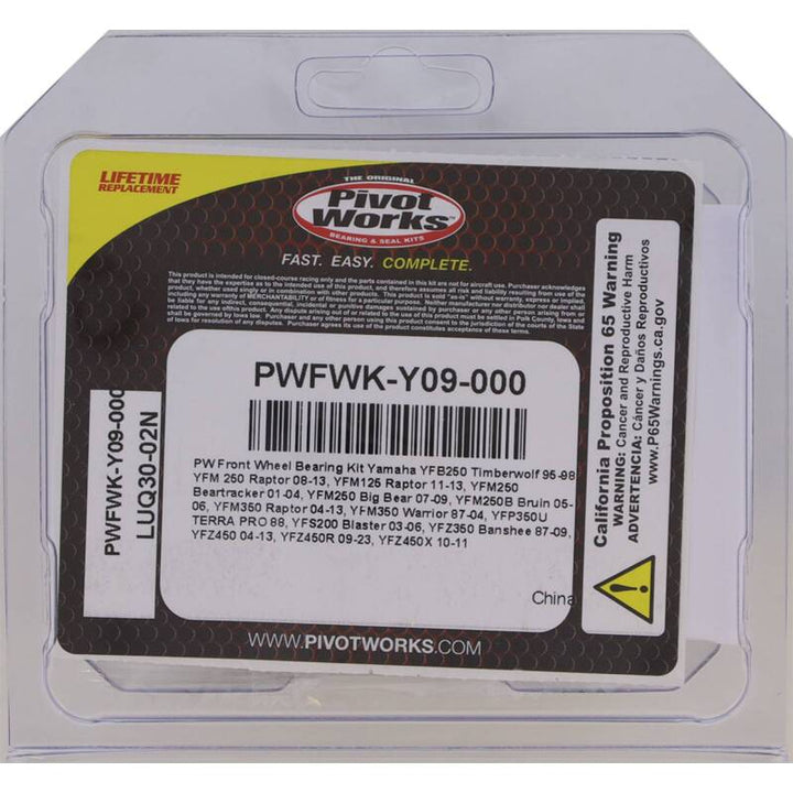 Pivot Works 11-13 Yamaha YFM125 Raptor - Front Wheel Bearing Kit