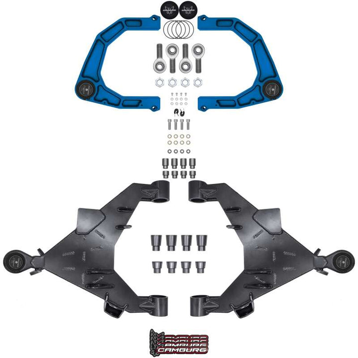 Camburg 22-25 Toyota Tundra 2WD/4WD Blue KINETIK Uniball Trail Series LT Kit w/ Billet XJ UCA
