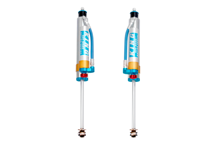 King Shocks 07-18 Jeep Wrangler JK Front 2.5 Dia Piggy Hose Res Shock 6in Lift w/Adjuster (Pair)