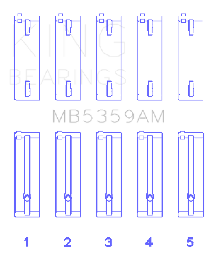 King Engine Bearings Mazda FE 2.0L Main Bearing Set