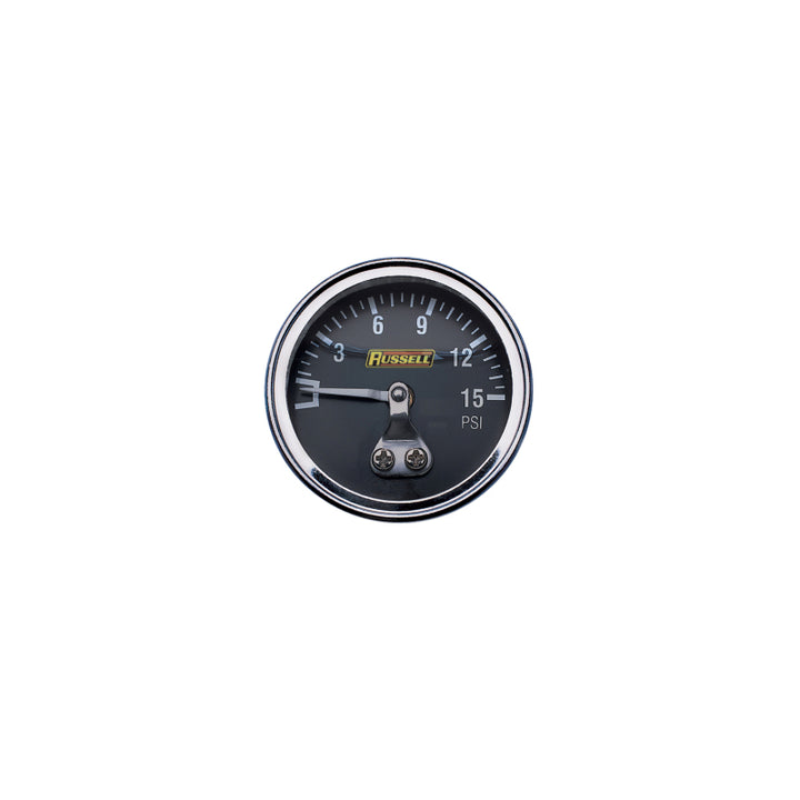 Russell Performance 15 psi fuel pressure gauge (Liquid-filled)