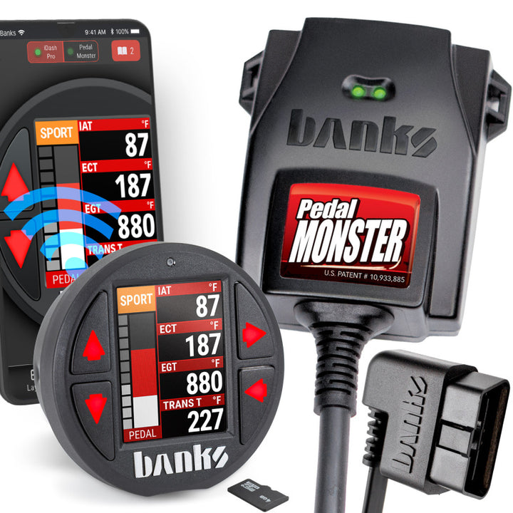 Banks Power Pedal Monster Kit Aptiv GT 150 6 Way w/iDash Data Pro 07.5-19 Chevy 2500/3500 6.6L