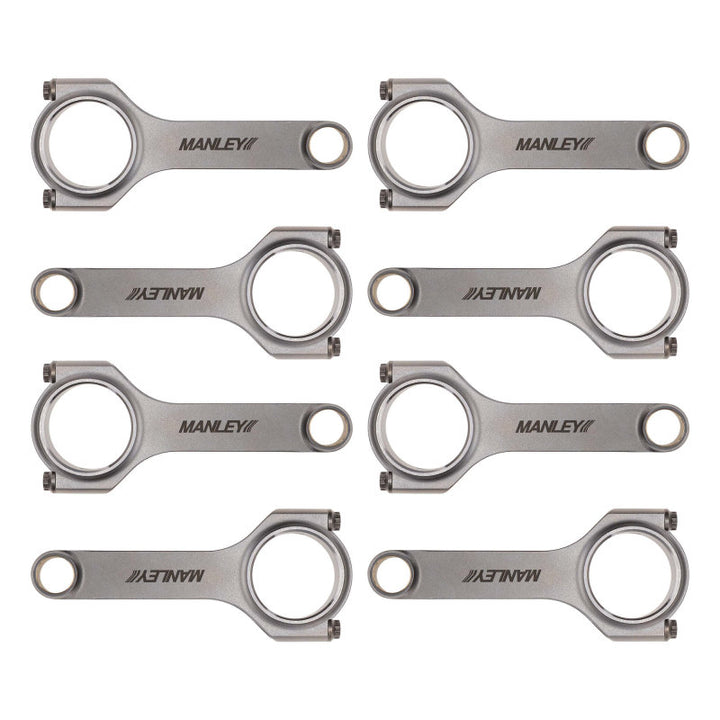 Manley Chevy Small Block 6.125in H Beam w/ ARP 2000 Connecting Rods - Set of 8