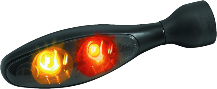 Kuryakyn Micro 1000 Dual Fuction Smoke Lens Red/Red/Amber Satin Black
