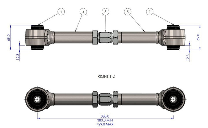SuperPro 23-24 Toyota Sequoia HD Adjustable Upper Trailing Arm Set
