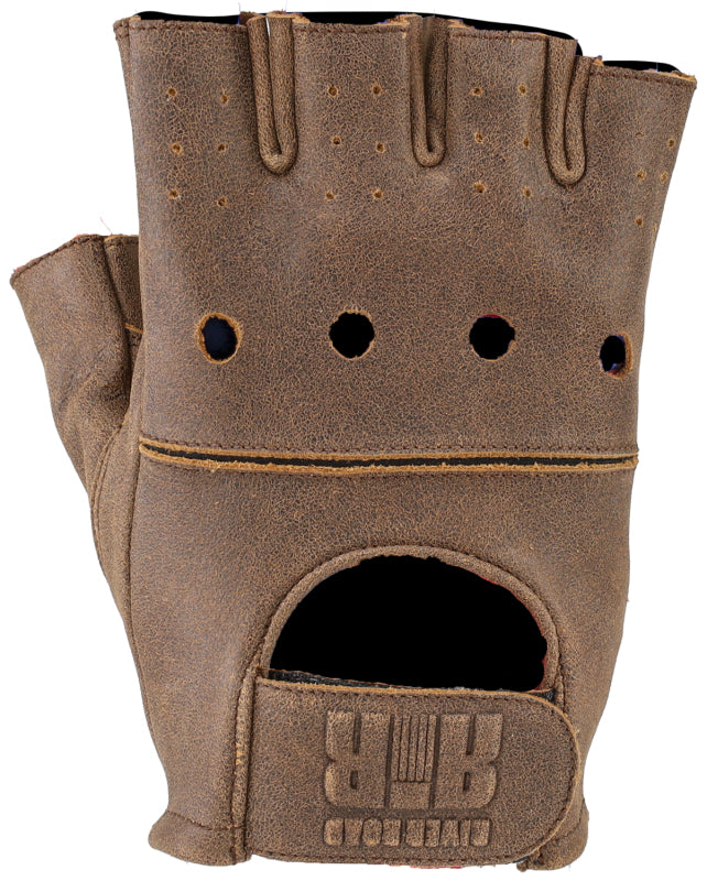 Kuryakyn Leather By River Road Buster Vintage Shorty Gloves Black - 3XL