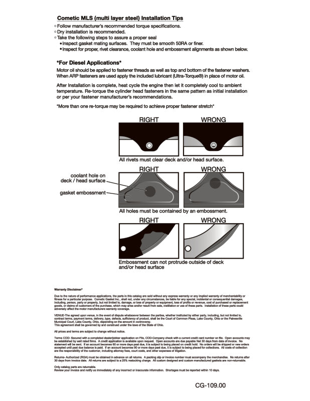 Cometic Chrysler 500 Pro Stock V8 .040in MLS Cylinder Head Gasket - 4.660in Bore