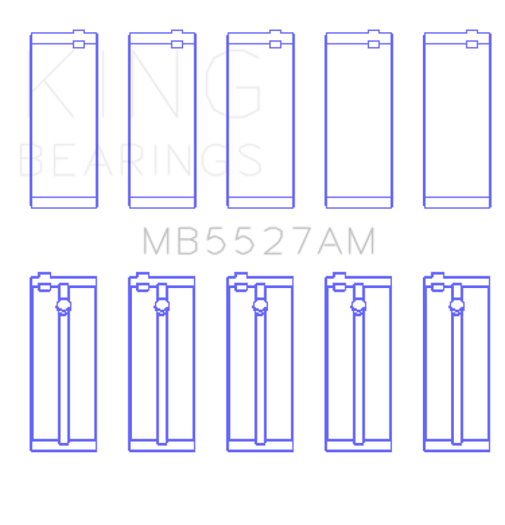 King Engine Bearings Toyota 4A-Fe/5A-Fe/7A-Fe (Size +1.0mm) Main Bearing Set