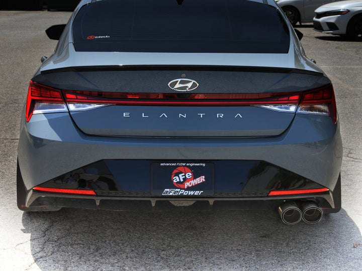 aFe Takeda Axle-Back Exhaust System Hyundai Elantra N Line 21-25 L4-1.6L- Carbon Fiber Tip