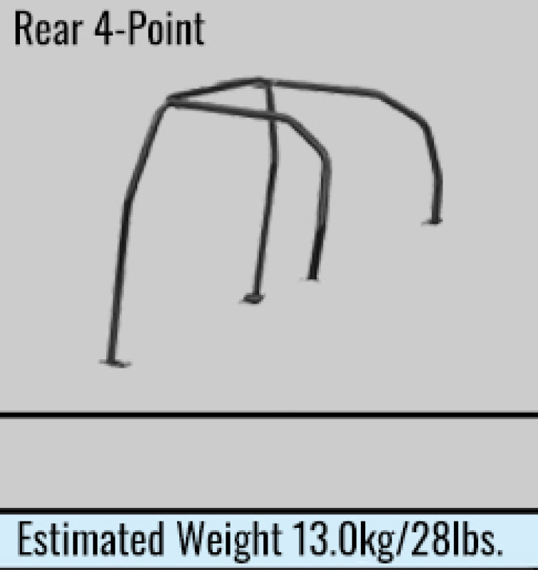 Cusco Safety21 4pt 4 Pssgr BLK Roll Cage Nissan R33 2dr (S/O/No Cancel)