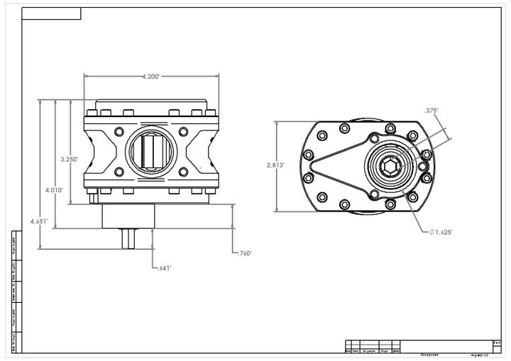 Aeromotive Spur Gear Fuel Pump - 3/8in Hex - 1.55 Gear - 32gpm
