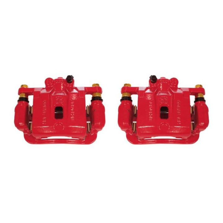 Power Stop 10-16 Hyundai Genesis Coupe Rear Red Calipers w/Brackets - Pair