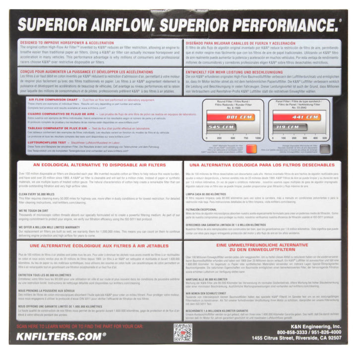 K&N Universal Custom Air Filter - Unique Shape 10.813in OD / 2.188in Height