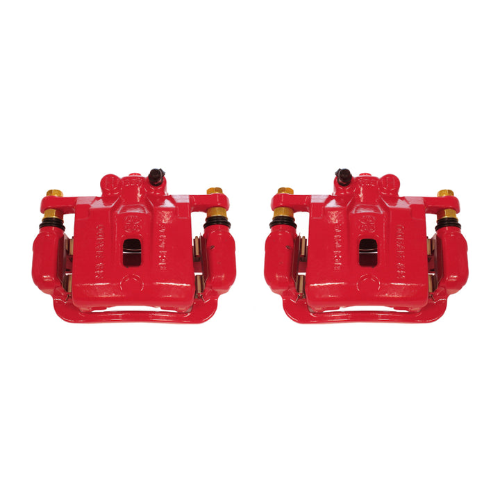 Power Stop 10-16 Hyundai Genesis Coupe Rear Red Calipers w/Brackets - Pair