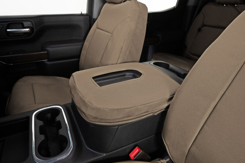 Covercraft 15-24 Ford Transit Endura PrecisionFit Custom Front Row Seat Covers - Tan/Tan