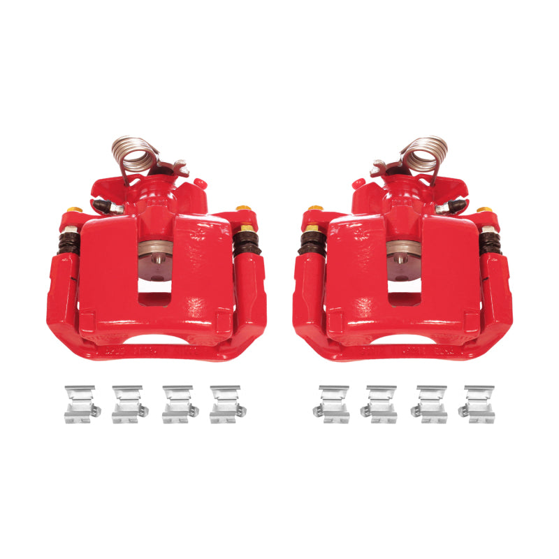 Power Stop 13-17 Ford Explorer Rear Red Calipers w/Brackets - Pair