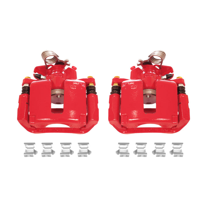Power Stop 13-17 Ford Explorer Rear Red Calipers w/Brackets - Pair