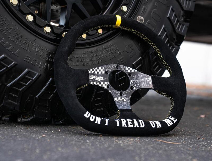 PRP Dont Tread on Me Comp-R Suede Steering Wheel (D-Shaped)