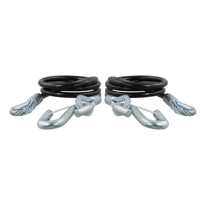 RockJock Curt Towing Safety Cable Kit 44 1/2in Long w/ 2 Snap Hooks 5000lbs 2-Pack