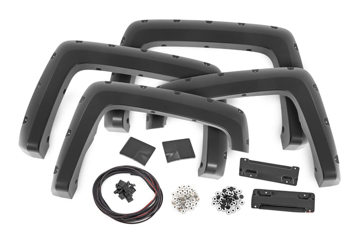 Pocket Fender Flares | 6'7" & 8' Bed | GCN Victory Red | Chevy Silverado 1500 (14-18)/2500HD