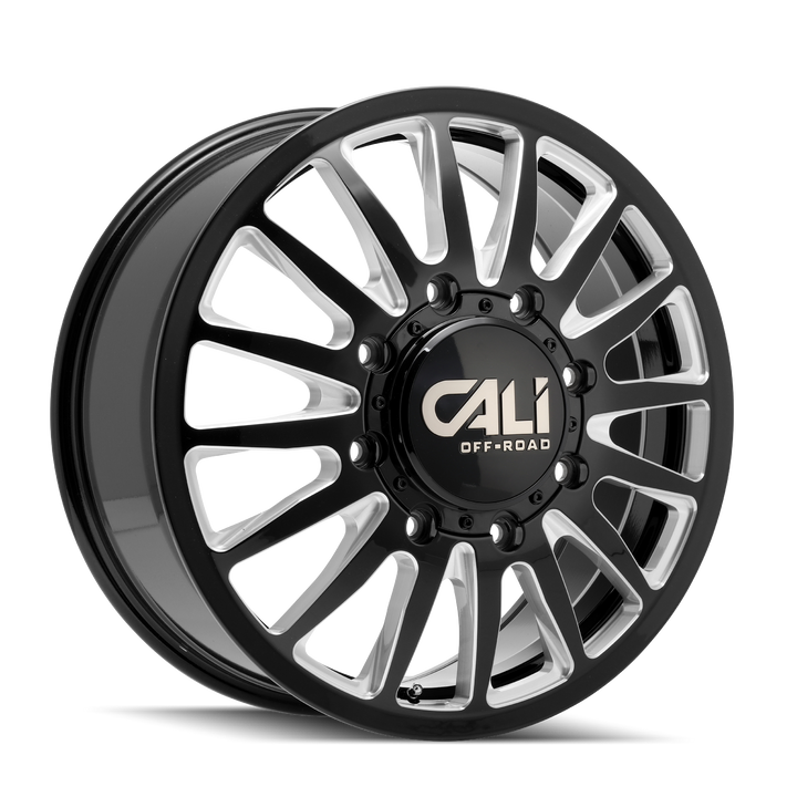 SUMMIT DUALLY FRONT (9110) GLOSS BLACK MILLED