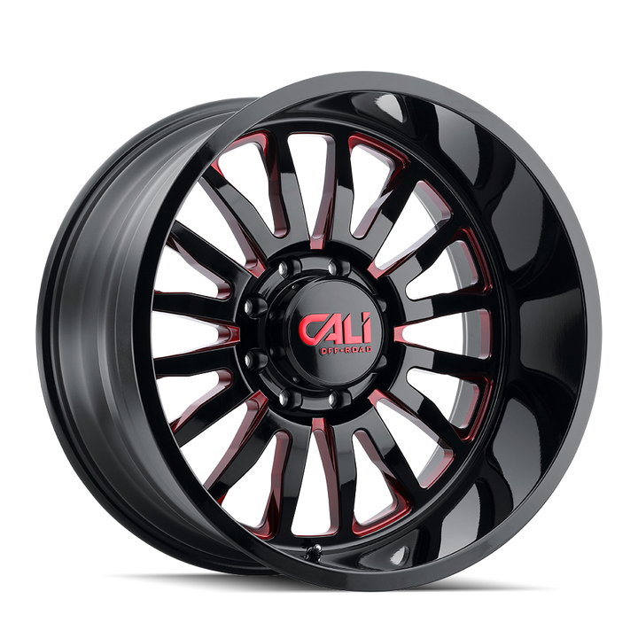 SUMMIT (9110) GLOSS BLACK MILLED PRISM RED