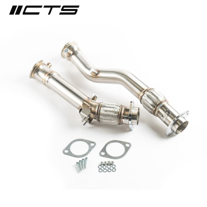 CTS Turbo BMW S58 F97 X3M F98 X4M race downpipes no heat wrap CTS-EXH-DP-0043RC