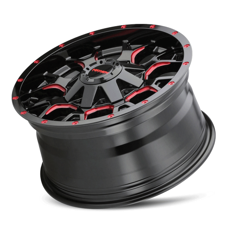 WARRIOR (8015) GLOSS BLACK MILLED PRISM RED