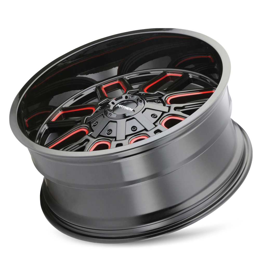 COGENT (8107) GLOSS BLACK MILLED PRISM RED