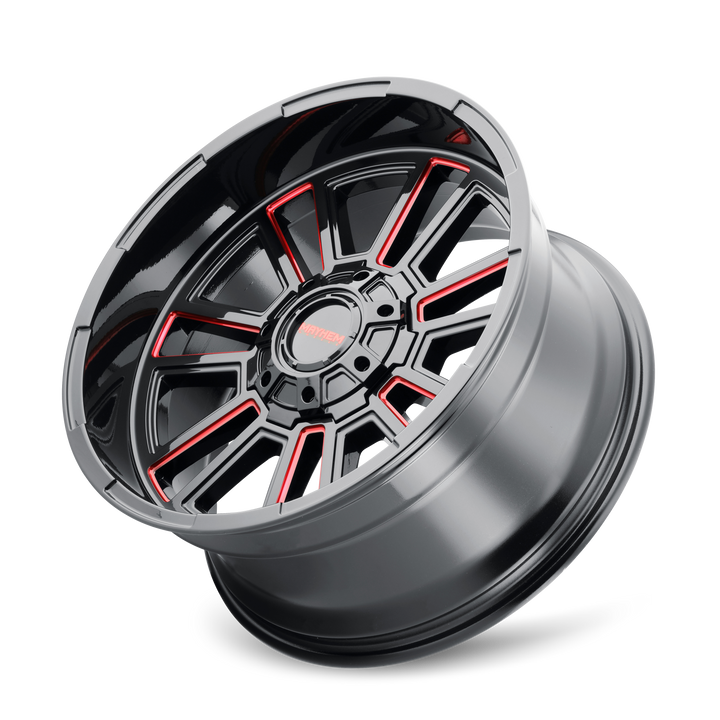 APOLLO (8115) GLOSS BLACK MILLED PRISM RED