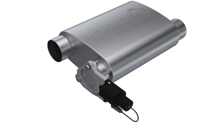 QTP 3in Weld-On 304SS Screamer Muffler w/Bolt-On QTEC Electric Cutout