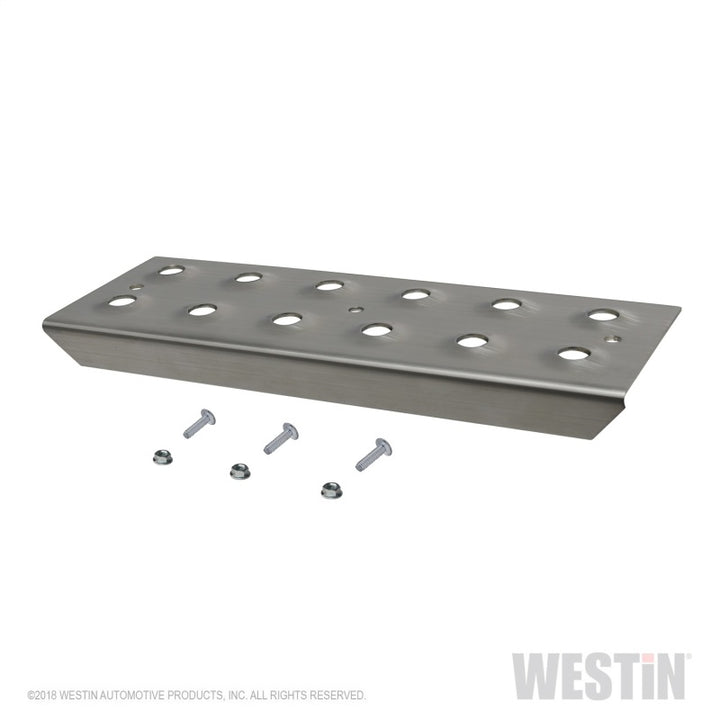 Westin 11in Step Plate w/screws (Set of 2)- Stainless Steel