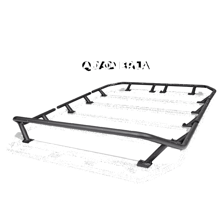 Go Rhino SRM300 Tri-Rail Kit (For 80x40in. Rack) - Tex. Blk (Rails ONLY - Req. Platform)