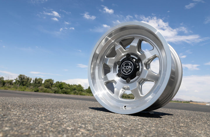 ICON Nuevo 17x8.5 / 5x150 / 25mm Offset / 5.75in BS - Silver Machined Wheel